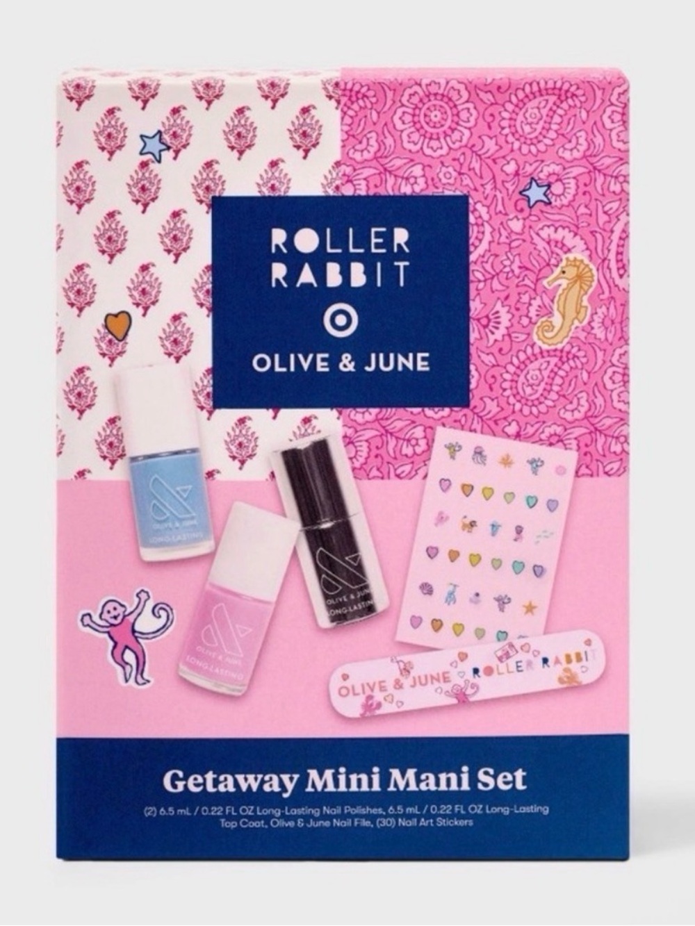 Roller Rabbit x Target Olive & June Getaway Mini Mani Set - Picture 3 of 5